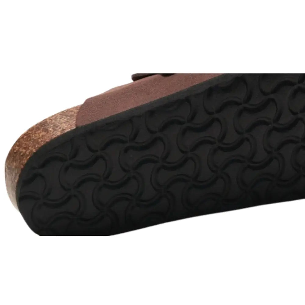 Salerno Sandal - Dark Brown — Mediterranean cork-footbed leather sandals by Meirelle Maibulun