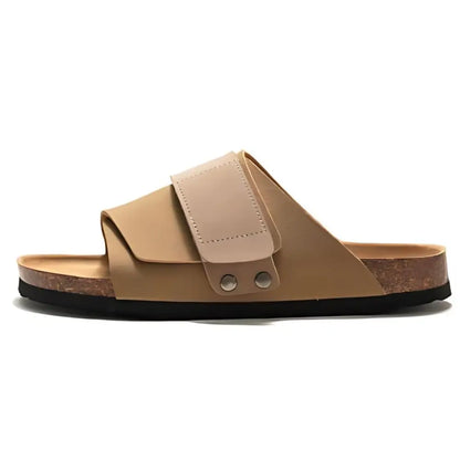 Salerno Sandal - Sand — Mediterranean cork-footbed leather sandals by Meirelle Maibulun