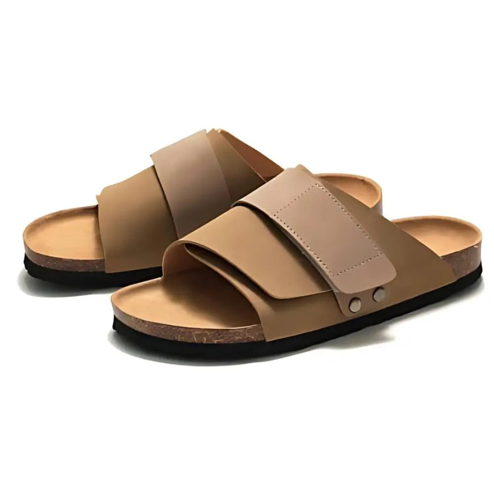 Salerno Sandal - Sand — Mediterranean cork-footbed leather sandals by Meirelle Maibulun