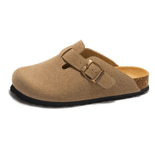Clog - Sand — Mediterranean cork-footbed leather clogs by Meirelle Maibulun