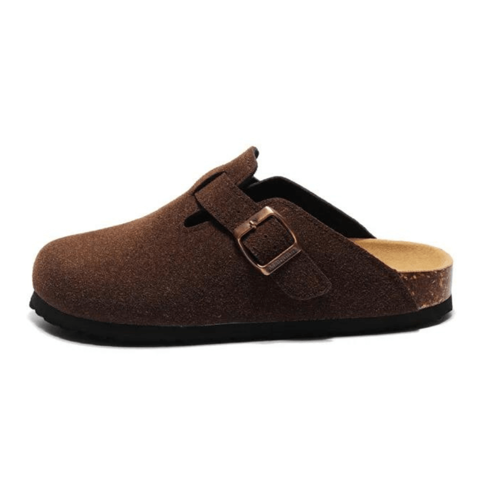 Clog - Dark Brown — Mediterranean cork-footbed leather clogs by Meirelle Maibulun