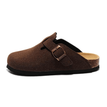 Clog - Dark Brown — Mediterranean cork-footbed leather clogs by Meirelle Maibulun