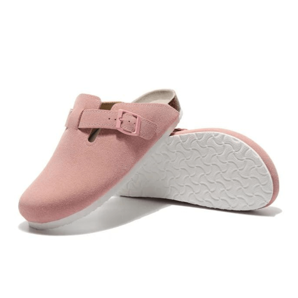 Clog - Pink — Mediterranean cork-footbed leather clogs by Meirelle Maibulun