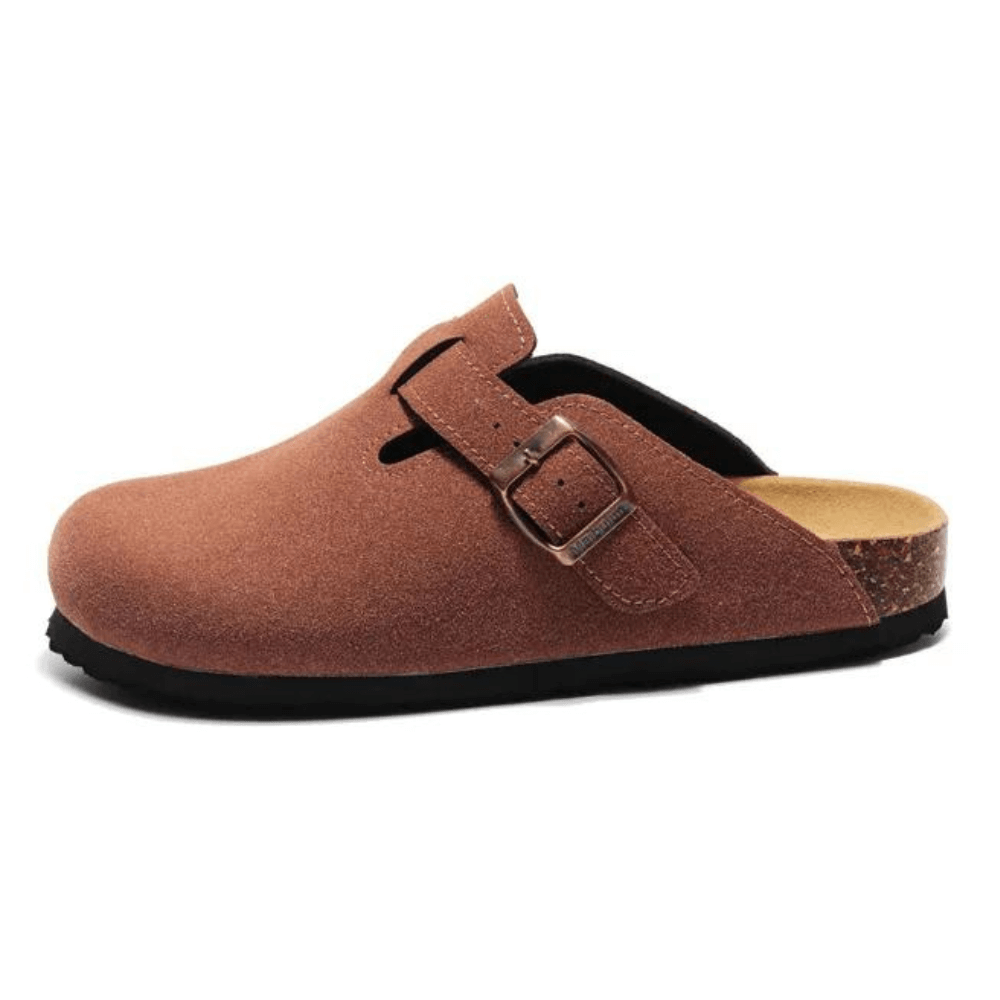 Clog - Chestnut Red — Mediterranean cork-footbed leather clogs by Meirelle Maibulun