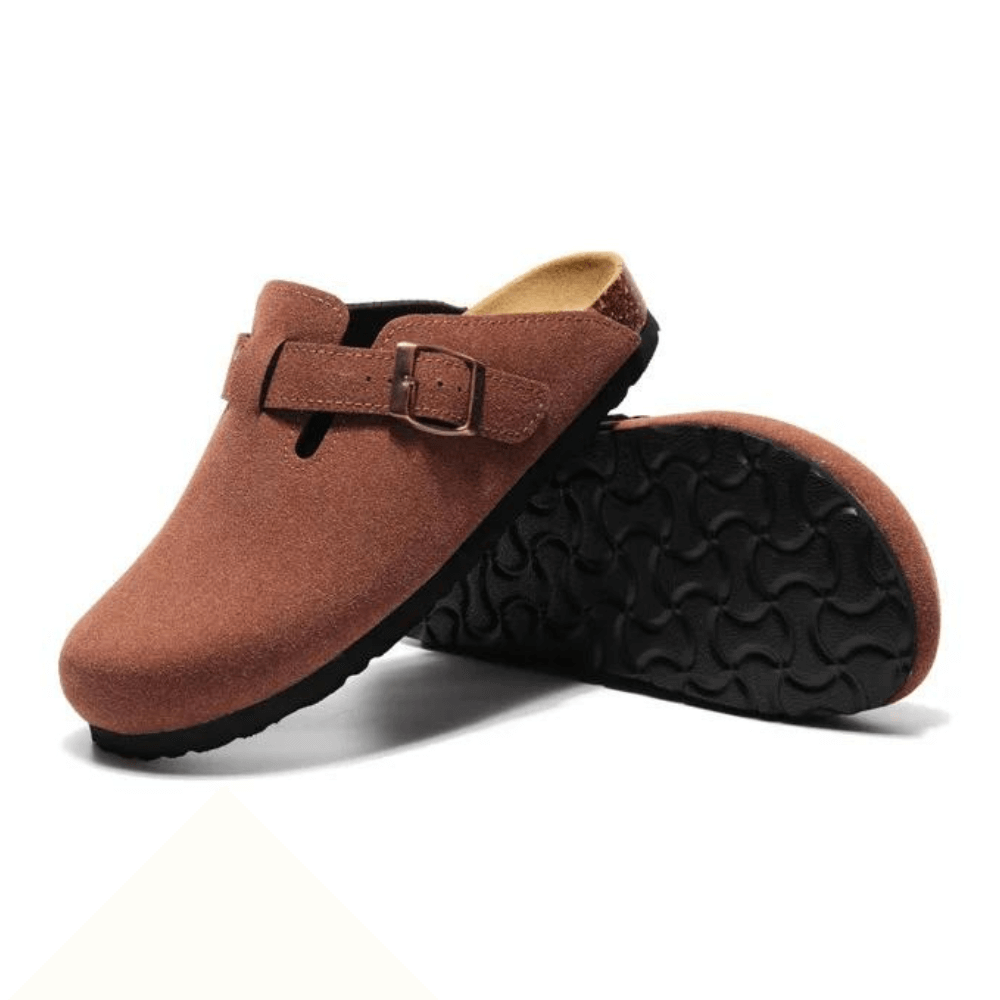 Clog - Chestnut Red — Mediterranean cork-footbed leather clogs by Meirelle Maibulun