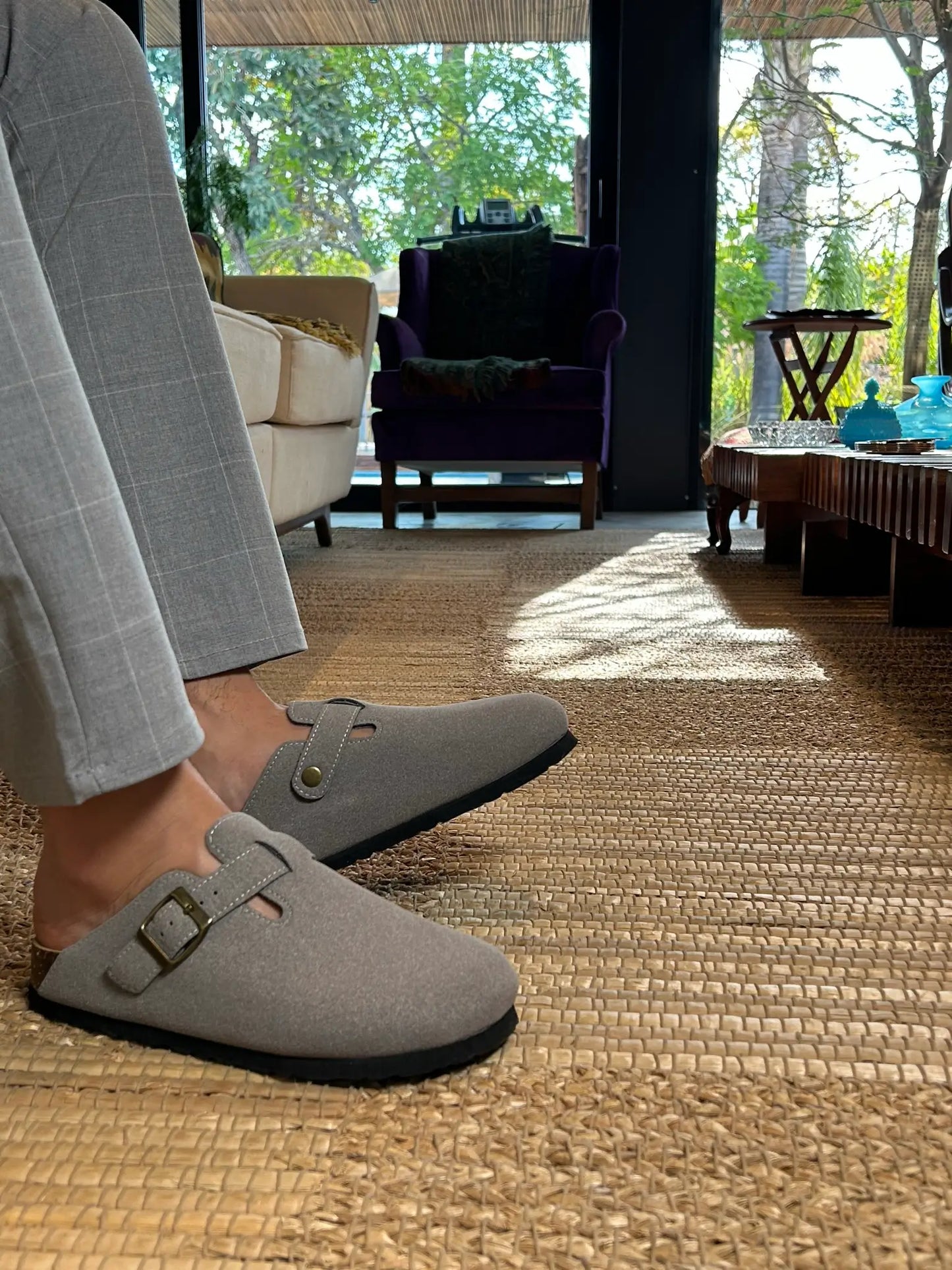 Clog - Light Grey — Mediterranean cork-footbed leather clogs by Meirelle Maibulun